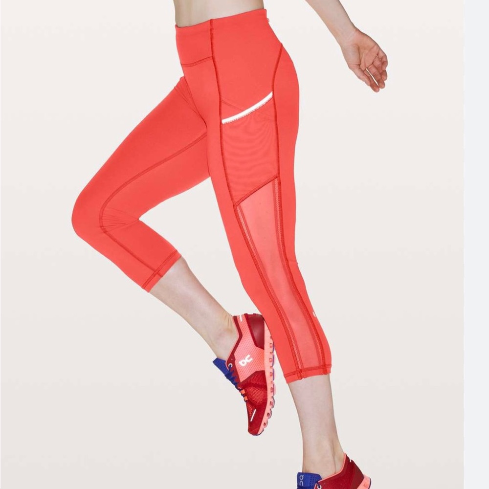 Lululemon Speed Up High Rise Mesh Crop 20”